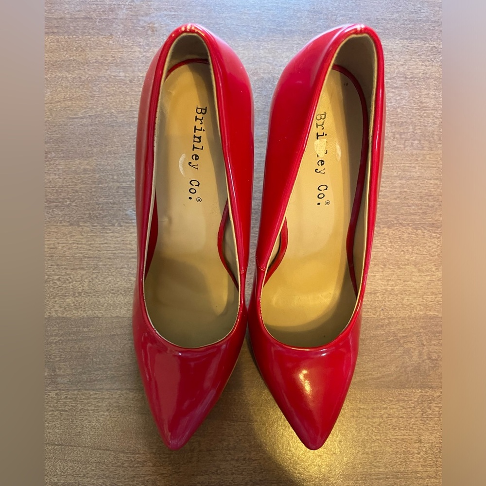 - Sexy Red Brinley co  heels  size ladies 8